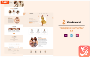 Wonderworld - Fashion, Clothes and Modeling Elementor Template Kit(m)