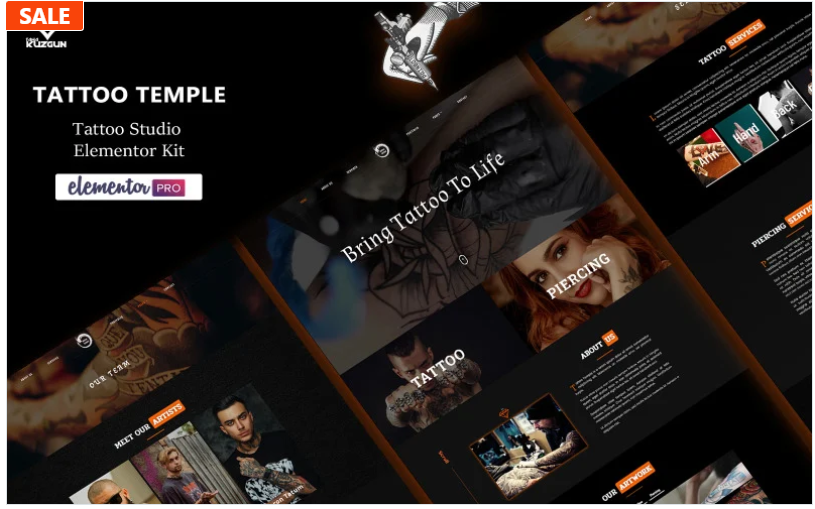 Tattoo Temple - Tattoo Studio Elementor Kit(m)