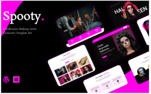 Spooty - A Halloween Makeup Artist Elementor Template Kit(m)