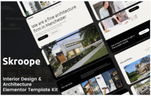 Skrooope – Interior Design & Architecture Elementor Template Kits(m)