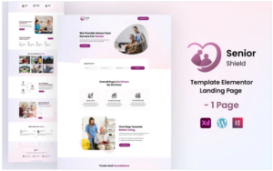 Senior Shield - Home Care Services Ready to use Elementor Landing Page Template(m)