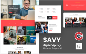 Savy - Digital Agency Elementor Kit(m)