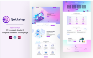 Quickstep IT Services Ready to use Elementor Landing Page(m)
