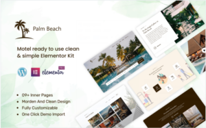 Palm Beach - Motel ready to use clean & simple Elementor Kit(m)