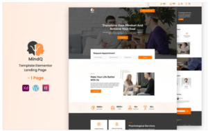 MindQ - Psychologists Ready to Use Elementor Landing Page(m)