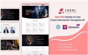 Legal Assistance - Law Firm Ready to Use Clean Elementor Kit(m)