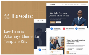 Lawstic- Lawyer Attorney Elementor Template Kit(m)