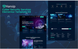 Hansip - Cyber Security Service Elementor Pro Template Kits(m)