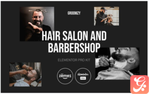 Groomzy - Elementor Pro Hair Salon and Barbershop Kit(m)
