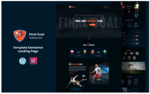 Final Goal - Football Sports Elementor Landing Page Template(m)