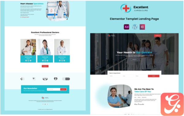 Excellent Care & Cure - Health and Fitness Services Elementor Template(m)