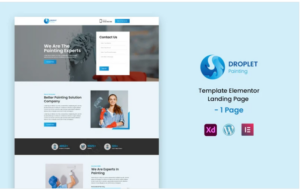 Droplet Painting - Paint Services Ready to use Elementor Landing Page Template(m)