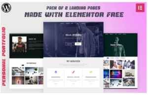 Clexpack - Personal Portfolio 2 Landing Pages Elementor Kit(m)