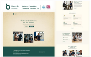 Bizzhub Consulting - Business Consulting Services Elementor Template Kit(m)