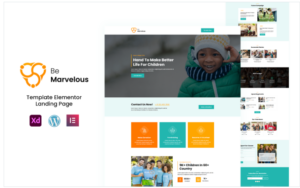 Be Marvelous - NGO and Charity Ready to Use Elementor Template(m)
