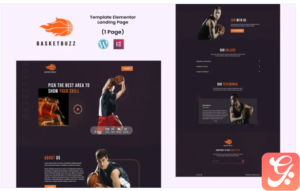 BasketBuzz - Basketball Game Elementor Template