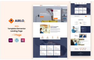 Airlo - Ac Services Ready to Use Elementor One-page Template(m)