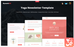 Yoga Newsletter Template + Mailchimp + Campaign Monitor Ready