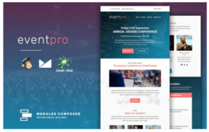 EventPro – Responsive Email for Events & Conferences with Online Builder Newsletter