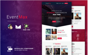 EventMax - Responsive Email for Events & Conferences with Online Builder Newsletter Template