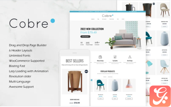 Cobre - Home Decor & Furniture Woocommerce Theme