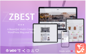 ZBest - Multi-Concept WordPress Blog Theme and Shop for Writers and Bloggers