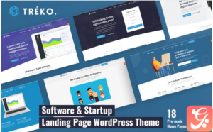 Treko - Startup and Software Landing WordPress Theme