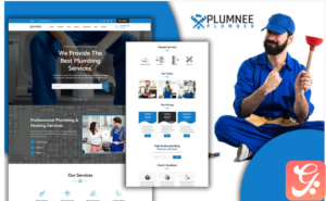 Tomaar-Plumnee Plumbing Services Landing Page WordPress Theme