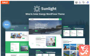 Sunlight - Wind and Solar Energy Responsive WordPress Theme