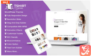 T Shirt Printing Store WordPress Theme