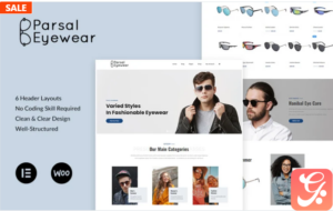 Parsal - Fashion Eyewear | Prescription Glasses & Sunglasses WordPress Theme