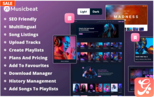 MusicBeat - Web Music Streaming WordPress Theme