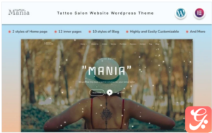 Mania - Tattoo Salon Website Wordpress Theme