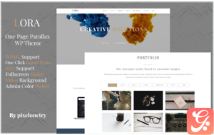 Lora - Creative One Page Parallax WordPress Theme