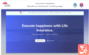Life - Insurance Сompany Landing page with Blog Elementor