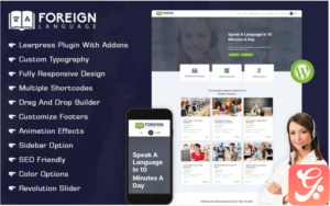 Language Courses & Learning Center WordPress Theme