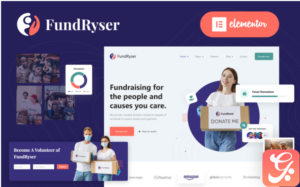 Fundryser - Charity Fundraising Donation Elementor WordPress Theme