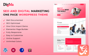 DigMa - SEO & Digital Marketing One Page Wordpress Theme
