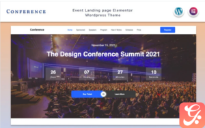 Conference - Event Landing page Elementor Wordpress Theme