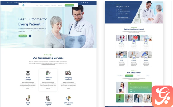 Healthcarex - Clinic Services HTML5 Template