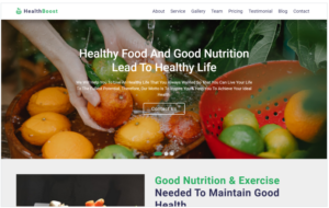 HealthBoost - Nutrition Services HTML Landing Page Template