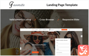 Favorite - Shop Landing Page Template