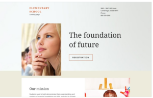 Elementary School Responsive Landing Page Template