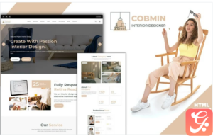 Cobmin Architecture For Interior Designer Landing Page Template