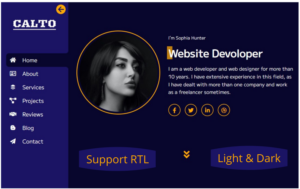 Calto - Personal Portfolio HTML Template