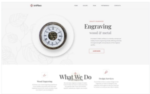 ArtPlace - Engraving Studio Landing Page Template