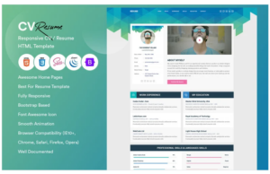 Artisan - Personal Resume Landing Page HTML5 Template