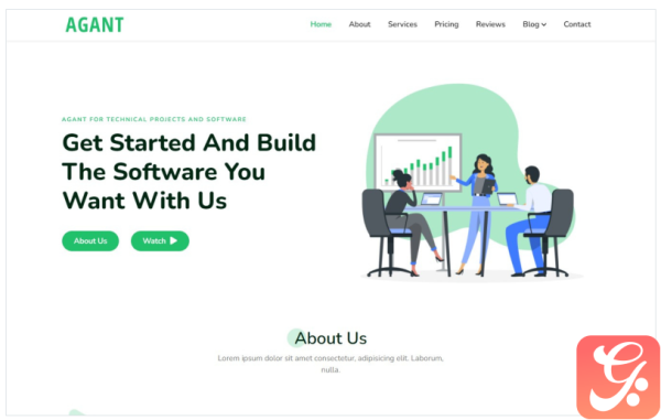 Agant - Multipurpose Landing Page Template
