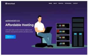 AeroHost - Hosting Landing Page Template