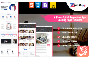 ZimApp - A Powerfull & Responsive App Landing Page Template